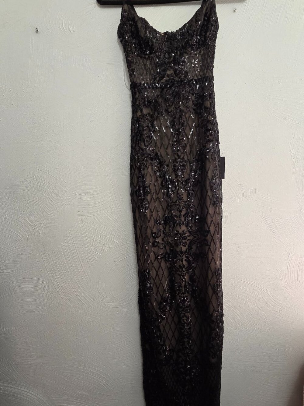 Nwt Lulus Moonlit Love Black Sequin Sleeveless Maxi Dress Xs - Picture 14 of 16